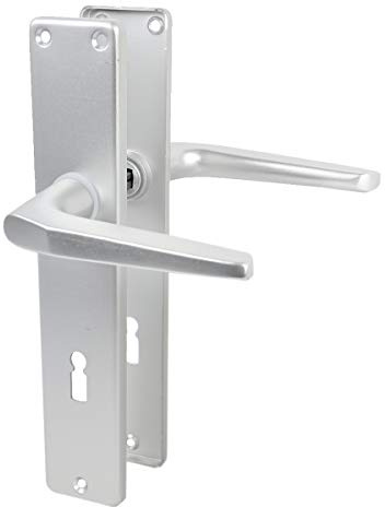 Lienbacher Türdrücker Türklinke Drückergarnitur aus Aluminium in silber eloxiert - Buntbart