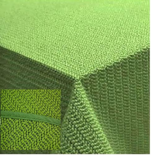 Generisch Tischdecke Gartendecke mit Saum abwaschbar Gartentischdecke Balkon Terrasse wetterfest 130 x 160 cm Grün Klassisch