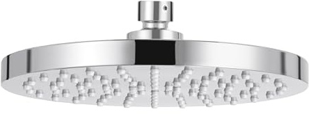 KES Regenduschkopf Regendusche Duschkopf mit Anti-Kalk-Düsen Brausekopf Regen Dusche Rund Einbauduschköpfe Bad Kopfbrause Groß Überkopfbrause 8 Zoll Chrom Poliert, J201S8-CH