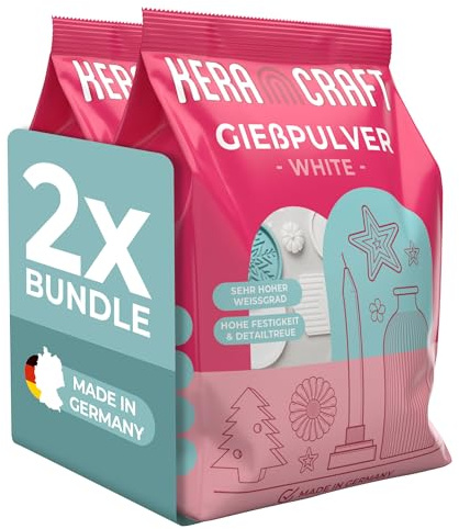 Keracraft Gießpulver weiß 2x4,5kg - Reliefgießpulver weiß für kreative Projekte