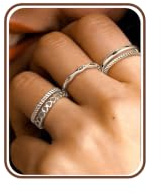 Adramata 5 Stück Ringe Frauen 14K Vergoldet Ringe Set Verstellbare | 14K Vergoldet Daumenring Fingerring,Einfacher Bandring Stapelbare Offene Schmuck