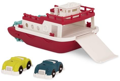 Battat - Fährschiff - Spielzeug-Fährschiff & Autos - 2 Mini-Spielzeugautos - Pretend Play Spielzeug - Pool & Badespielzeug für Kleinkinder, Kinder - 12 Monate +