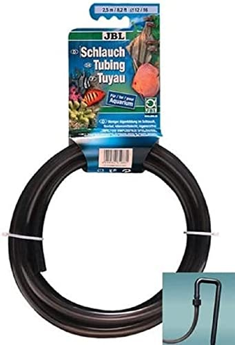 JBL Wasserschlauch Ø19/27, Länge: 2,5 m, Geeignet für Aquarium, Teich und Aqua-Terrarium, Aquaschlauch, Grau