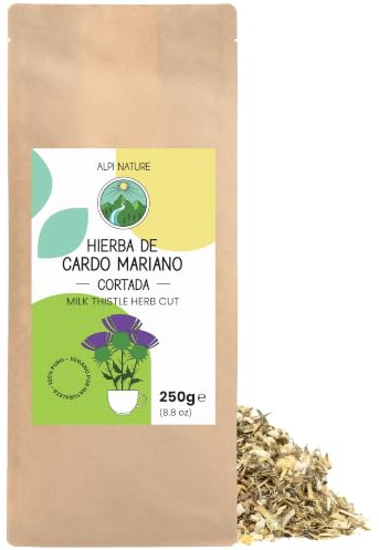 Alpi Nature Mariendistel 250g, Mariendistelkraut geschnitten | Mariendistel Tee, Mariendisteltee, loser Tee zur Teezubereitung