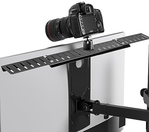 HumanCentric DSLR-Monitorhalterung - Monitorablage für Schreibtischkamerahalterung, Lichtwebcam und Mikrofon Kamera-Regal für Monitor VESA-Arm, Ersatz Klemmstative für Kamera Tischhalterung, Extra