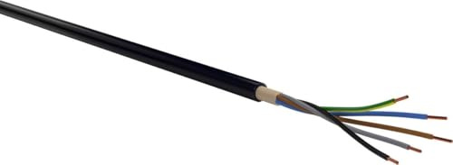 Waskönig+Walter Erdkabel PVC schwarz NYY-J 5x2,5 Ring 50m zur Verlegung im Freien, Erdreich (deutsche Markenware) VDE