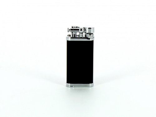 IM Corona Pfeifenfeuerzeug Old Boy chrom/schwarz mit integriertem Stopfer
