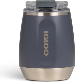 IGLOO Wine Weinbecher – Doppelwandiger Edelstahl Thermobecher mit Deckel, 300ml – Isolierter Weinkühler für unterwegs, Camping, Garten & Picknick – BPA-frei, stilvoll & langlebig