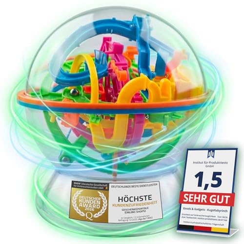 3D Kugellabyrinth - Kugelspiel Magic Maze Kugel-Labyrinth Puzzle Ball Geschicklichkeitsspiel (Advanced)