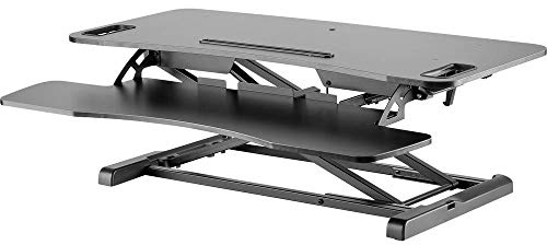 DIGITUS Ergonomic Workspace Riser Aufstellung für LCD-Bildschirm/Tastatur/Maus Schwarz auf dem Tisch