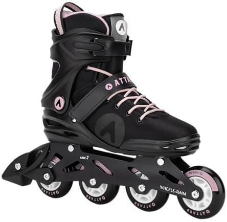 ATTABO Cyclone Alu Damen Inlineskates – Aluminium-Schiene, ABEC-7 Lager, PU-Räder 82A, größenverstellbar, für Fitness & Freizeit (39)