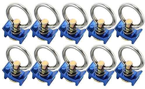 FreeTec 10Stück Single Endbeschlag für Airlineschienen Endfitting Zurrschienen Fitting Airlineschiene