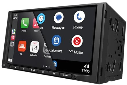 JBL Legend 700D 2 DIN DAB Plus Radio - Autoradio mit Bildschirm, CarPlay Android Auto, Freisprechanlage Auto Radio mit Bluetooth, 7-Zoll Touchscreen, USB/AUX UKW/MW, 6-Kanal 4V Vorverstärkerausgänge