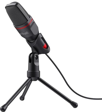 GXTrust Mico USB Mikrofon mit Ständer, 3,5 mm Stecker und USB-Adapter | 1,8 m Kabel, Plug & Play, für Computer PS4 PS5 Streaming Twitch YouTube