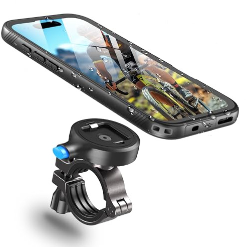 Cozycase Handyhalterung Fahrrad für iPhone 16 Wasserdicht - 【Sofortige Entriegelung und Verriegelung】 Bike Phone Holder/Mount Handy Halterung Motorrad Lenker Rennrad Scooter MTB Waterproof