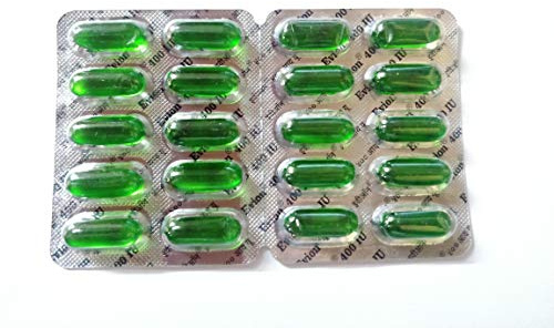 Nk GLOBAL Evion Vitamin E 400 mg Kapseln für Gesicht, Haarwachstum, Nägel, strahlende Haut Set mit 100 Stück natürlichen, veganen Gesichtsvitaminen