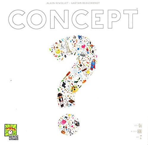 Asmodee, Concept, Grundspiel, Kommunikatives Familienspiel, Deutsch | Kreatives Ratespiel mit Begriffen und Symbolen für 4-12 Spieler, 40 Minuten, Gesellschaftsspiel ab 10 Jahren
