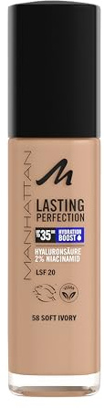 Manhattan Lasting Perfection 35 HR Make-up, ultra-langanhaltendes Flüssig-Make-up, Fb. 58, Soft Ivory