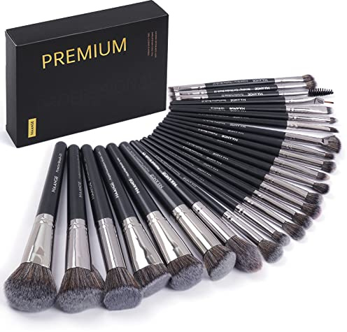 Make Up Pinsel Set MAANGE Professionelles 25 Pcs Pinselset makeup, Kosmetikpinsel Foundation Gesicht, Augen, Lippen pinsel Lidschatten pinsel Schminkpinsel Set with schwarze Geschenkbox