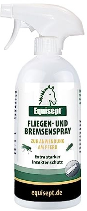 Equisept Fliegenspray Pferd & Bremsenspray für Pferde 500ml - Mückenspray Pferd, Insektenspray zur Anwendung am Pferd - Von Tierärzten empfohlen - Dopingfrei