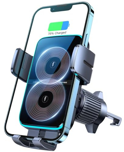 JOYROOM 15W Qi Handyhalterung Auto mit Ladefunktion, [Doppelspule] KFZ Handyhalterung mit Ladefunktion, MagSafe Fast Wireless Charger Auto für iPhone 17/16/15; Samsung S26/S25/S24; Xiaomi/Redmi