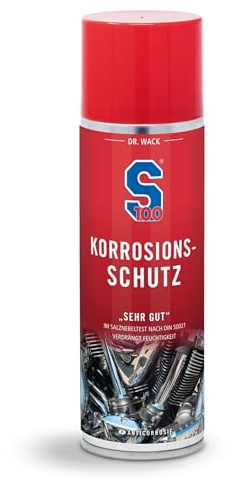 Dr. Wack S100 Korrosions-Schutz für Motorrad 300 ml - Korrosionsschutz Spray gegen Rost & Feuchtigkeit - Motorrad Winterpflege - Gummi-, Lack- & Kunststofffreundlich - Hochwertige Motorradpflege