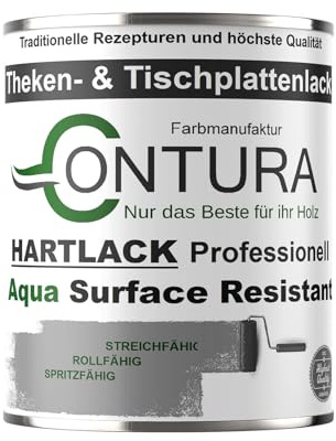 Hartlack Tischplattenlack Klarlack Universallack 750ml Lack Thekenlack Farblos Holz Tischplatten Parkett (Seidenglanz)