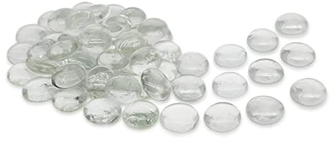 Hübsche Glasnuggets klar- 800g – formschön & sauber – Glas Muggelsteine | Verwendbar als Dekosteine, für Vase, Legematerial, Basteln etc.