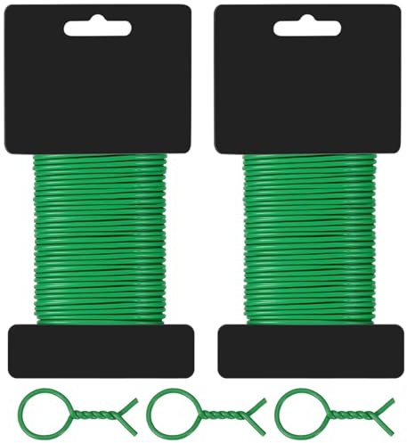 Bindedraht 2,5mm X 20 M, Weich Gartendraht Grün Pflanzendraht Dicke Pflanzen Draht für Low Stress Training Die Gartenarbeit Kletterpflanzen, Weinreben, Sträucher und Blumen