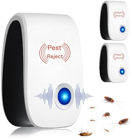 Bugshield Milben Stecker Ultraschall Gegen Milben 2026, 2 Stück, Skield Bug Shield Milbenstecker, Effizientes Reduzieren von Milben Plug & Play Leise Betrieb Für Schlafzimmer & Wohnbereiche (2)