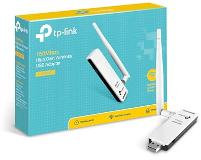 TP-Link TL-WN722N High Gain WLAN USB Adapter (WPS, kompatibel mit Windows 10/8.x/7/XP, MAC10.15 und früher) weiß/schwarz