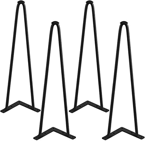 Yaheetech 4er Set Hairpin Tischbeine Haarnadel Möbelfüße Tischkufen Haarnadelbeine, Beinhöhe ca 41 cm