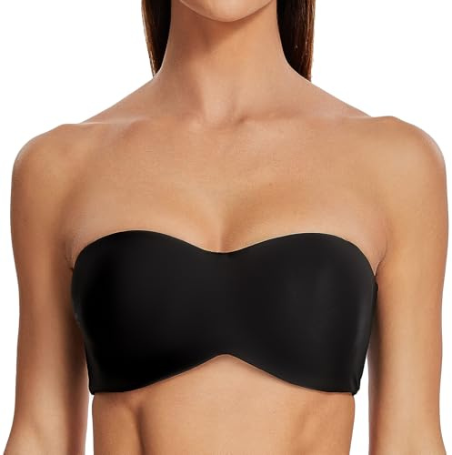 MELENECA Damen Trägerloser BH - Bügel,Ohne Einlagen,Große Größe Minimizer Bandeau BH