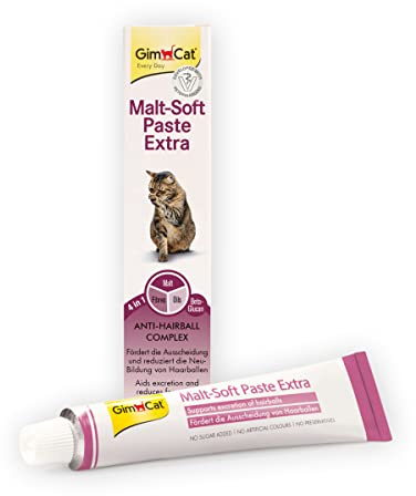 GimCat Malt-Soft Paste Extra - Anti-Hairball Katzensnack fördert Ausscheidung von Haarballen - 1 Tube (1 x 200 g)