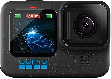 GoPro HERO12 Black – wasserdichte Action-Kamera mit 5,3K60 Ultra HD-Video, 27 MP Fotos, HDR, 1/1,9-Zoll-Bildsensor, Live-Streaming, Webcam, Stabilisierung