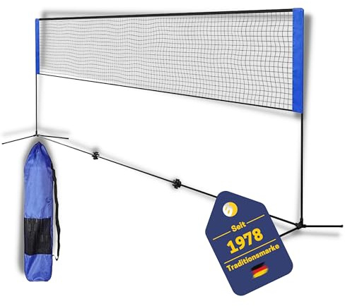 Best Sporting Volleyballnetz Outdoor 4 in 1 I Badmintonnetz 310cm breit I Badminton Netz Garten höhenverstellbar von 90cm - 220cm | Mobiles Volleyballnetz 2m hoch für Badminton, Tennis und Fußball