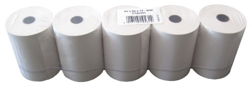 Heipa 5508040702 - 5 Thermorollen 80 x 64 x 12 mm, 50 Meter, unbedruckt