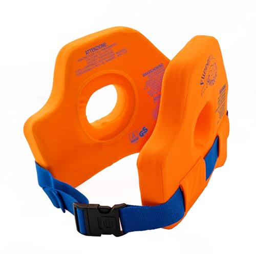 Flipper SwimSafe 1400 - Schwimmweste für Kinder von 11-30 kg, mit Schaumkern zur sicheren Unterstützung beim Schwimmenlernen, leicht anpassbarer Sitz durch verstellbare Gurte