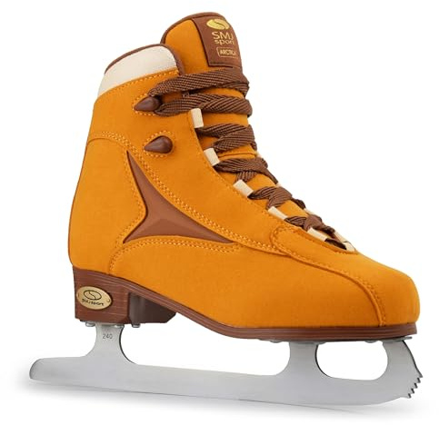 SMJ Arctica Damen Schlittschuhe Eiskunstlauf Eislaufschuhe Klassische Eislauf Suede Braun | Größen: 37, 38, 39, 40, 41 (38)