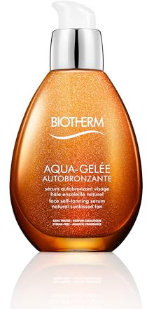 Biotherm Aqua-Gelée Selbstbräuner Serum, pflegende Tanning Drops für das Gesicht verleihen sommerlichen Teint ohne Sonne, feuchtigkeitsspendende Selbstbräuner Tropfen mit natürlichem Glow, 50 ml