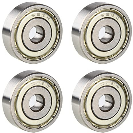 LIUJZZJ 4 Stück 608 ZZ Skateboard kugellager inlineskates zubehör lager Geeignet für ABEC-Lager Kann für Skateboarding oder Inline-Skates verwendet werden usw (8x22x7) mm