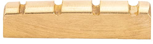 Musiclily Basic 38mm Messing E-Bass Sattel Vorgekerbt Bass Nut 38x6x9mm | für 4-Saiter Precision/Jazz Bass,