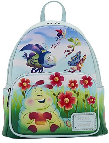 Loungefly Disney Pixar A Bugs Life Earth Day Damen Doppelriemen Schultertasche Geldbörse, mehrfarbig, Einheitsgröße, Mehrfarbig, One Size