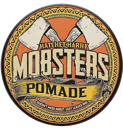 Mobsters Pomade – Pomade Herren-Haarwachs auf Wasserbasis, duftend, Premium-Haarwachs für Männer, matte Haar-Styling-Produkte, ideal für Styling (Hatchet Harry)