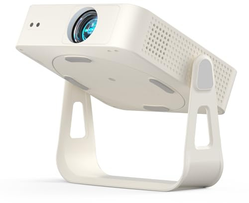 Smart Beamer Offizielle App Mini Projektor 4K mit Autofokus ＆ Trapezkorrektur, VOPLLS 700ANSI 1080P Full HD WiFi6 Bluetooth Beamer Klein Heimkino/Outdoor Projector für Handy (Weiß)