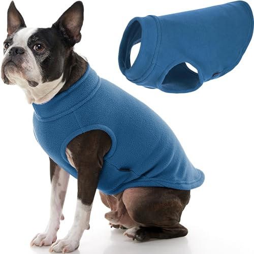 Gooby Hundepullover Stretch Fleece Vest - Stahlblau 2X-Large | Gooby Produkt für kleine Hunde mit komfortabler Passform für den täglichen Gebrauch