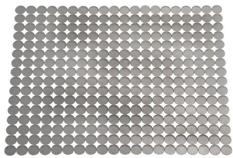 iDesign Spülbeckeneinlage, große Spülmatte aus Kunststoff, zuschneidbare Geschirr Abtropfmatte für Besteck und Geschirr, grau