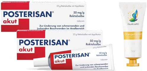 POSTERISAN akut Rektalsalbe Sparset 2 x 25 gr. inkl. einer hochwertigen Handcreme Marke Faar Apo