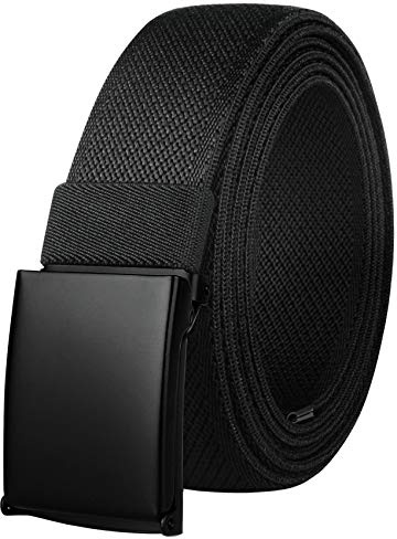 Drizzte Gürtel Übergröße Herren Komfortabel Stretchgürtel Elastischer Stoffgürtel Schwarz Herrengürtel 180cm