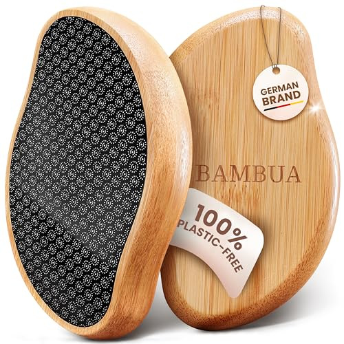 BAMBUA Hornhautentferner - [100% Anti-Hornhaut Effekt] Hornhaut Entfernen Fuß - Zur Fußpflege für schöne Füße - Effektives Nano Glas - Professionelle Pediküre - Premium Bimsstein Fußpflege (Schwarz)
